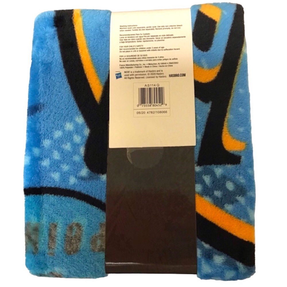 Hasbro “Nerf” Silky Soft Throw Blanket (NWT) - Picture 4 of 5